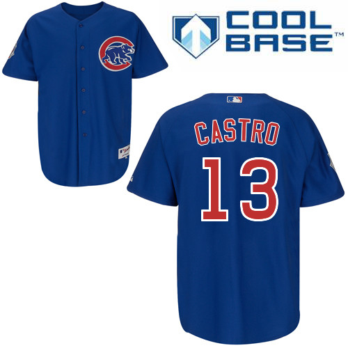 2012 Fashion Chicago Cubs 13 Starlin Castro Blue Baseball MLB Jersey